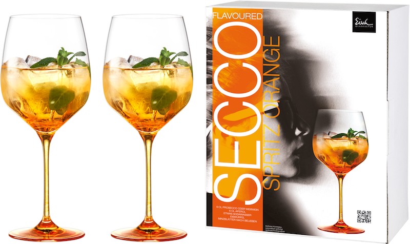 Spritz Orange Glas Secco Flavoured | Glasshop Geschenk orangerot Eisch