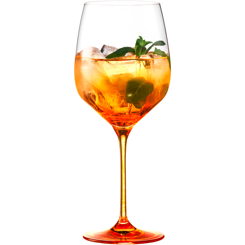 Spritz mit Glas Glasshop Eisch Gravur orangerot Orange Geschenk |