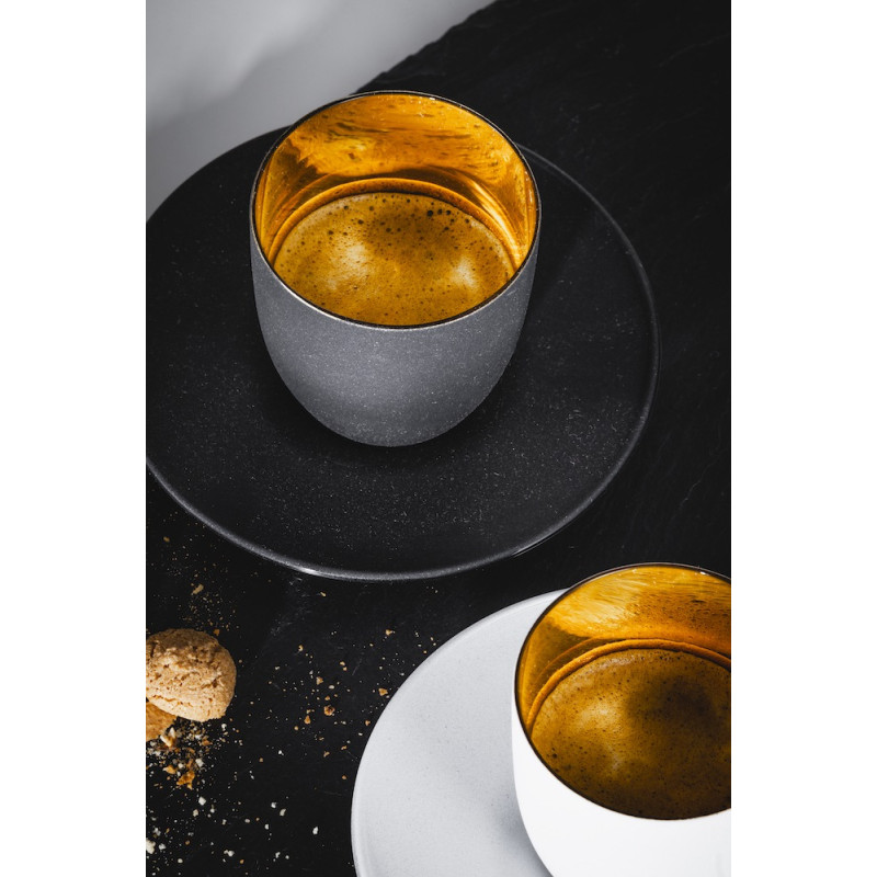Espressoglas mit Untersetzer Cosmo gold | Glasshop Eisch Geschenk